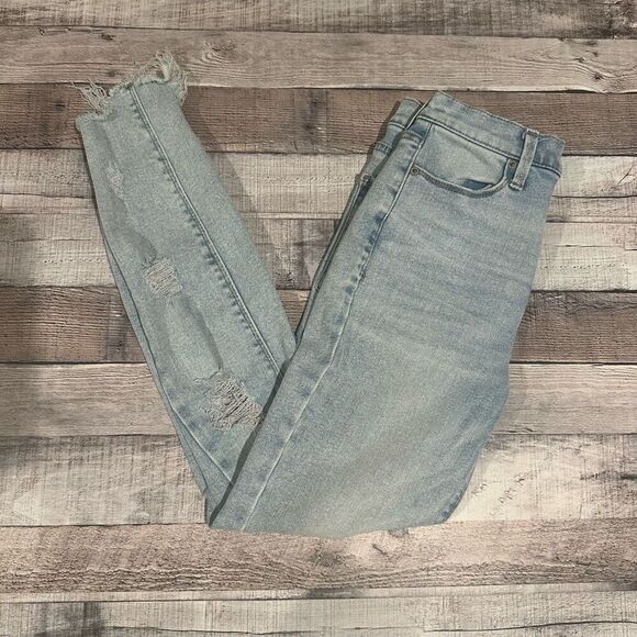 Mudd High Rise Distressed Hem Ankle Jegging | 7 - Picture 2 of 7